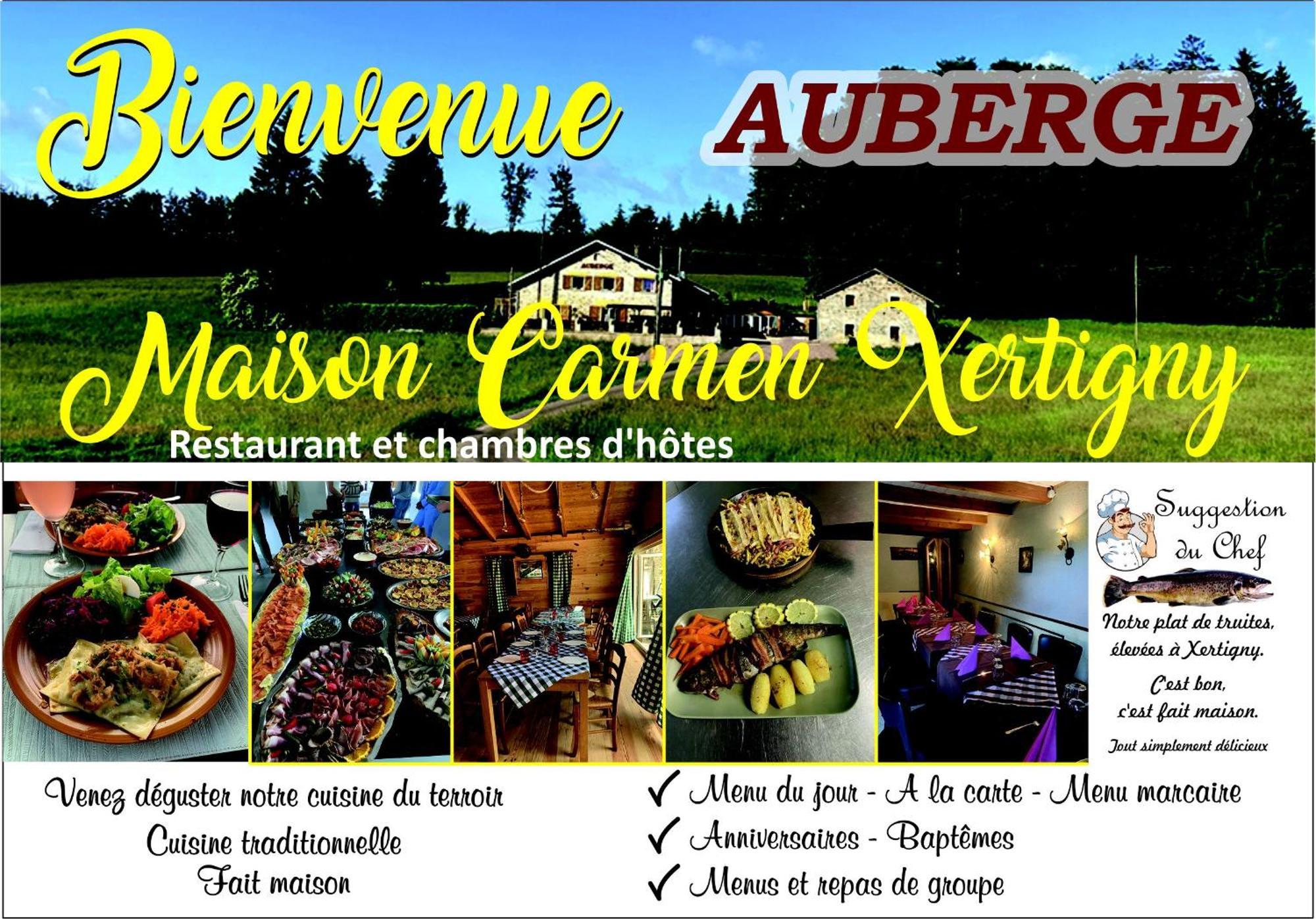 Maison Carmen - Restaurant , Meuble De Tourisme, Appartements Xertigny Eksteriør billede